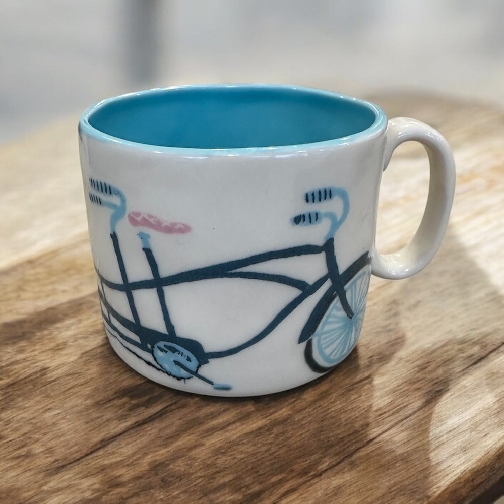 Anthropologie Tandem Bicycle Mug Built For Two, Better Together, 3" x 3.75"